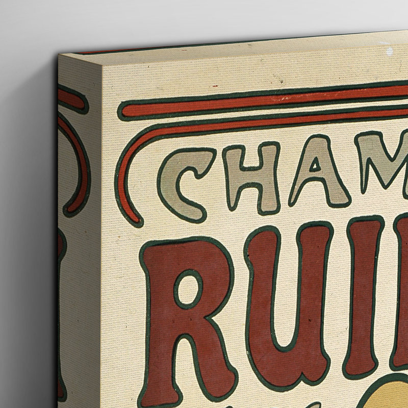 Champagne Ruinart by Alphonse Mucha Vintage - Advertisement on Canvas - Wrapped Canvas, 60cm H x 40cm W