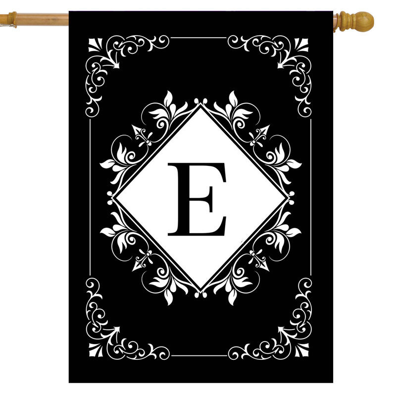 Drapeau de maison noir et blanc