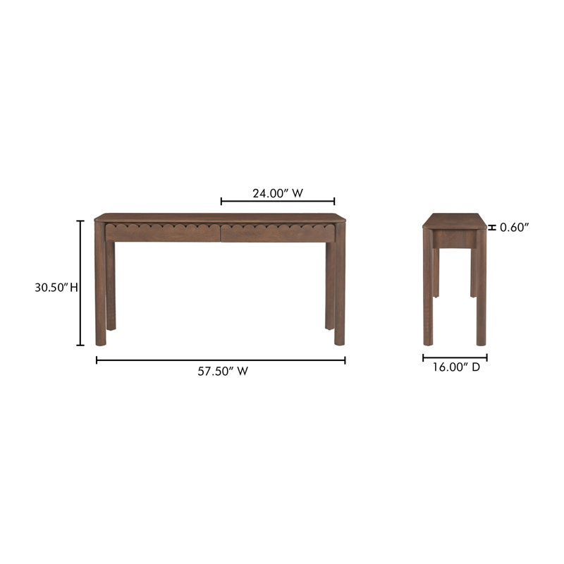 Wiley 57.5'' W Solid Wood Console Table