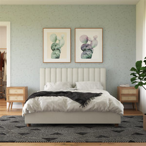Brittany Queen Tufted Upholstered Platform Bed (incomplete)