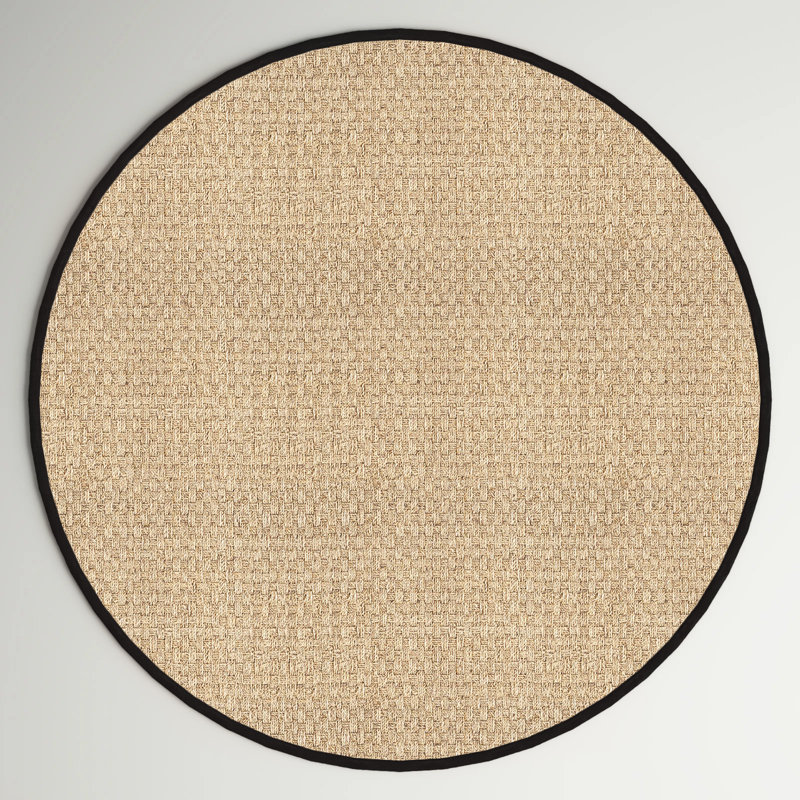 Tapis naturel / noir Auckland, Rond 10 pi