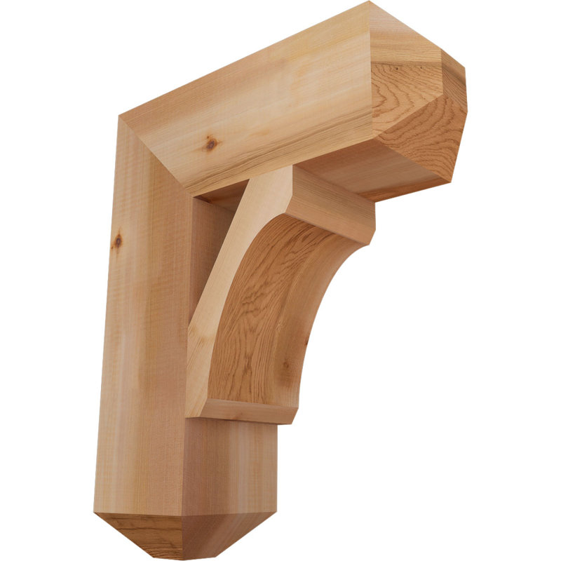 H Support en bois / corbeau, Western Red Cedar (Smooth), H 22 po x l 5,5 po x P 18 po