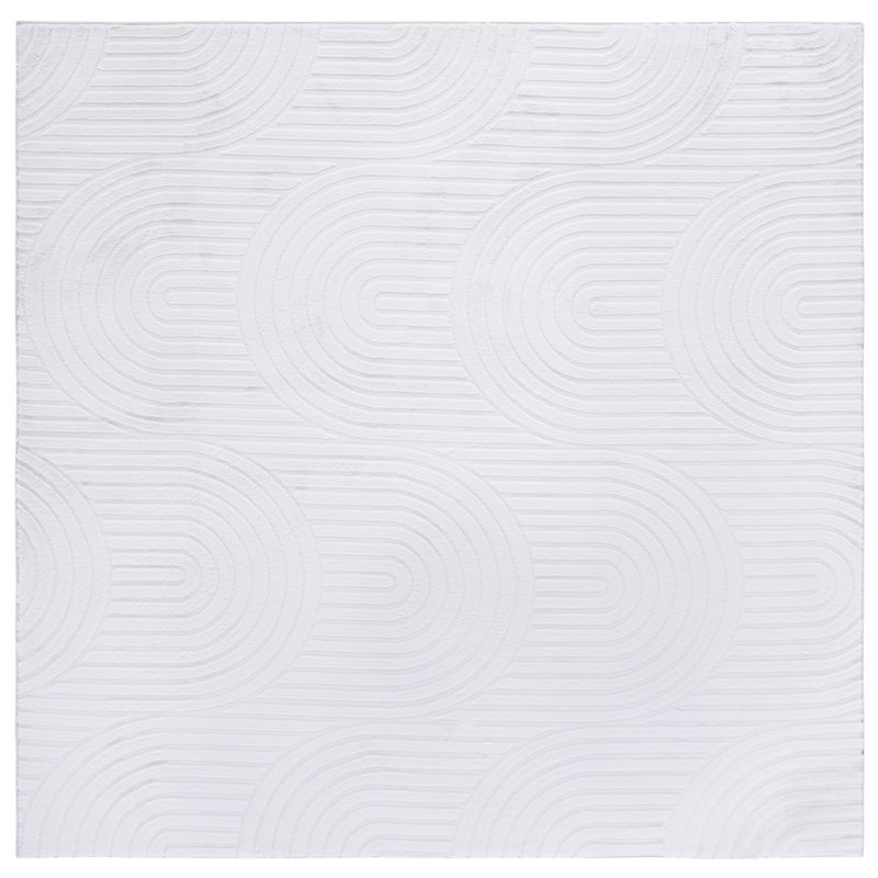 Zurek Performance Machine Washable Geometric Rug, Square 6'