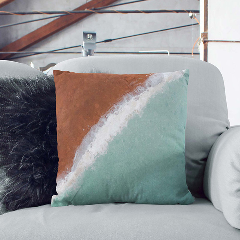 Abstract Square Cushion, 55cm H x 55cm W x 20cm D, Stone