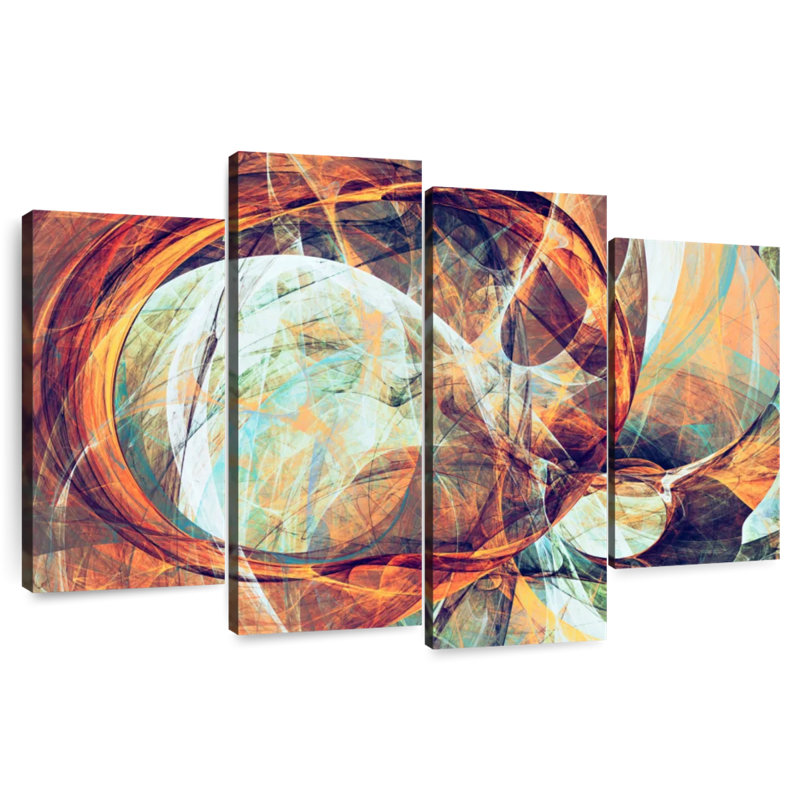 Avery, abstrait dynamique futuriste, H 27 po x l 43 po