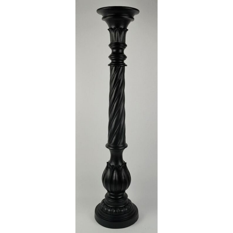 35.75'' H Resin Candlestick, Black
