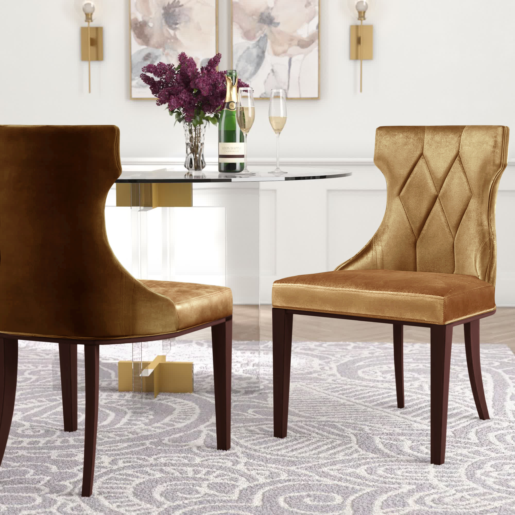 Erling velvet best sale upholstered dining chair