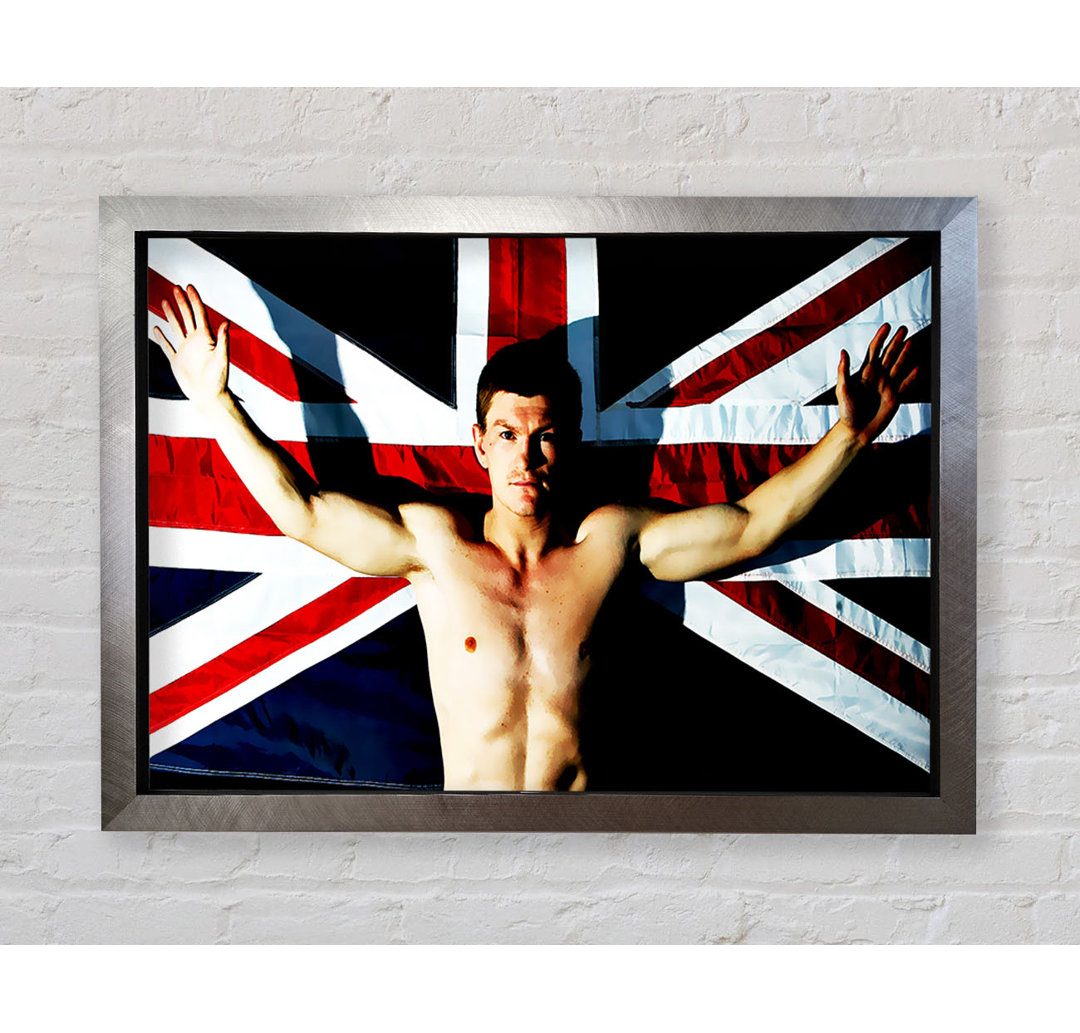 Ricky Hatton Britische Flagge - Einzelner Bilderrahmen Kunstdrucke