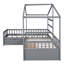 Lit plateforme House avec trois tiroirs de rangement-1270044199