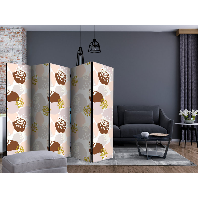 225cm W x 172cm H 5 - Panel  One Sided Room Divider Folding Room Divider