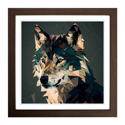 Wolf Polygon - Framed Print