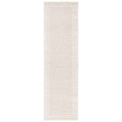 Tapis en laine / coton tissé à la main Burdick en ivoire / beige