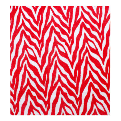 Tapis beige / rouge à imprimé animal