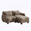 Canapé en forme de L avec coussin délicat, forme ergonomique et repose-pieds mobile-2010519752