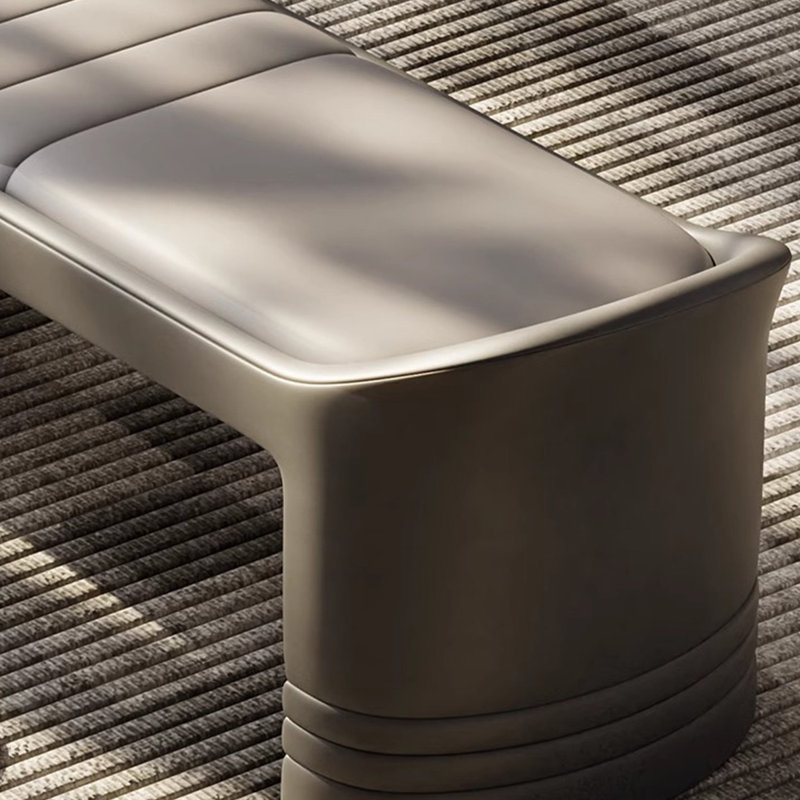 Banc de rangement rembourré pour chaussures, Gris