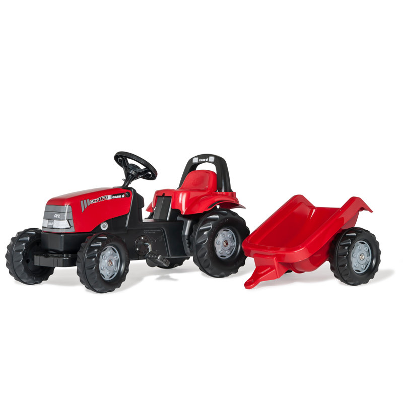 Rolly Toys Kid Case CVX 1170 Tractor with Roll Bar & Trailer