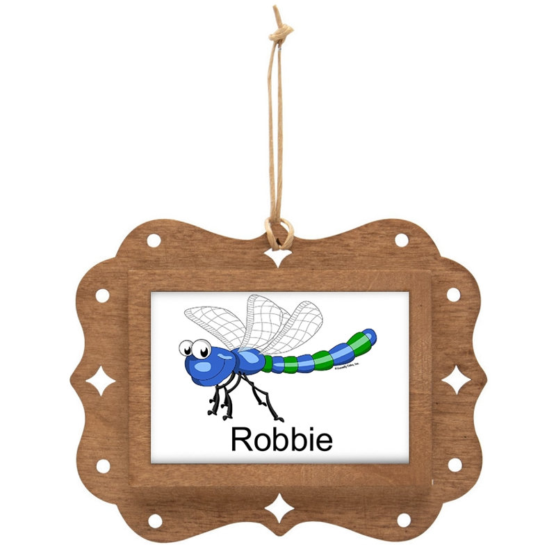 Libellule personnalisée - Porte-clés mâle en bois, Oui