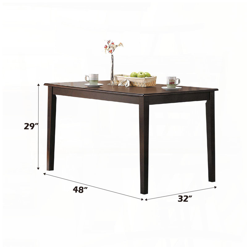 Rectangular Leg Table with Espresso Finish