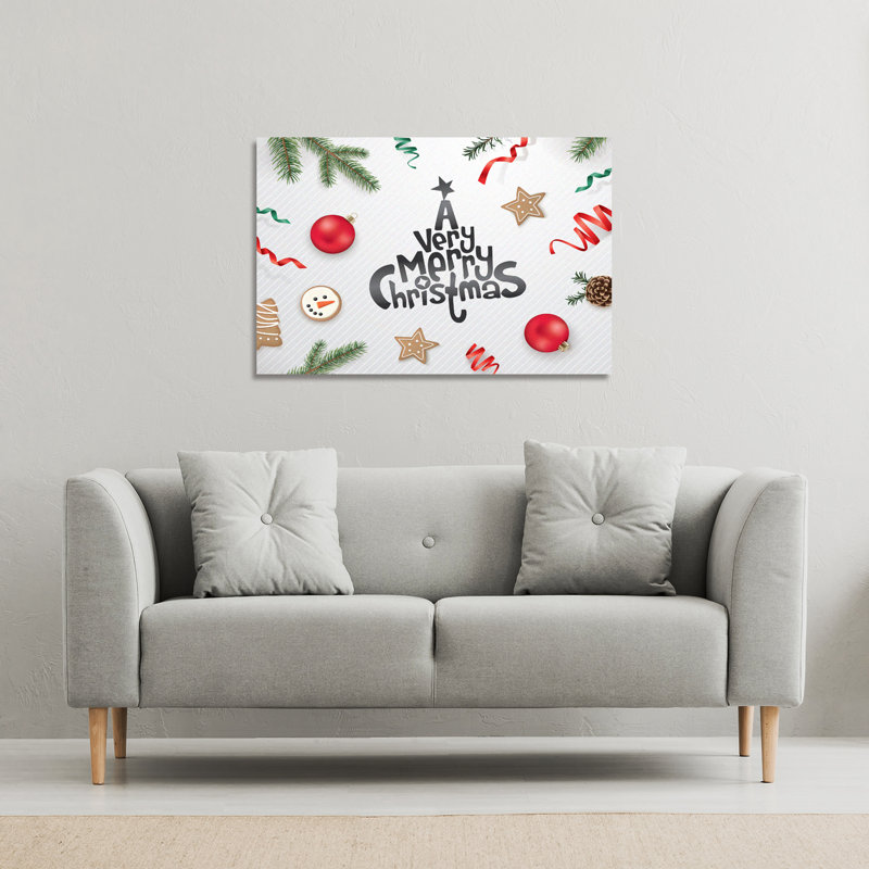 Christmas Gift Box - Wrapped Canvas Print, 101cm H x 101cm W