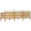 Ensemble de mobilier de patio de 5 pièces, comprenant un canapé, une causeuse, deux fauteuils et une table basse ronde.