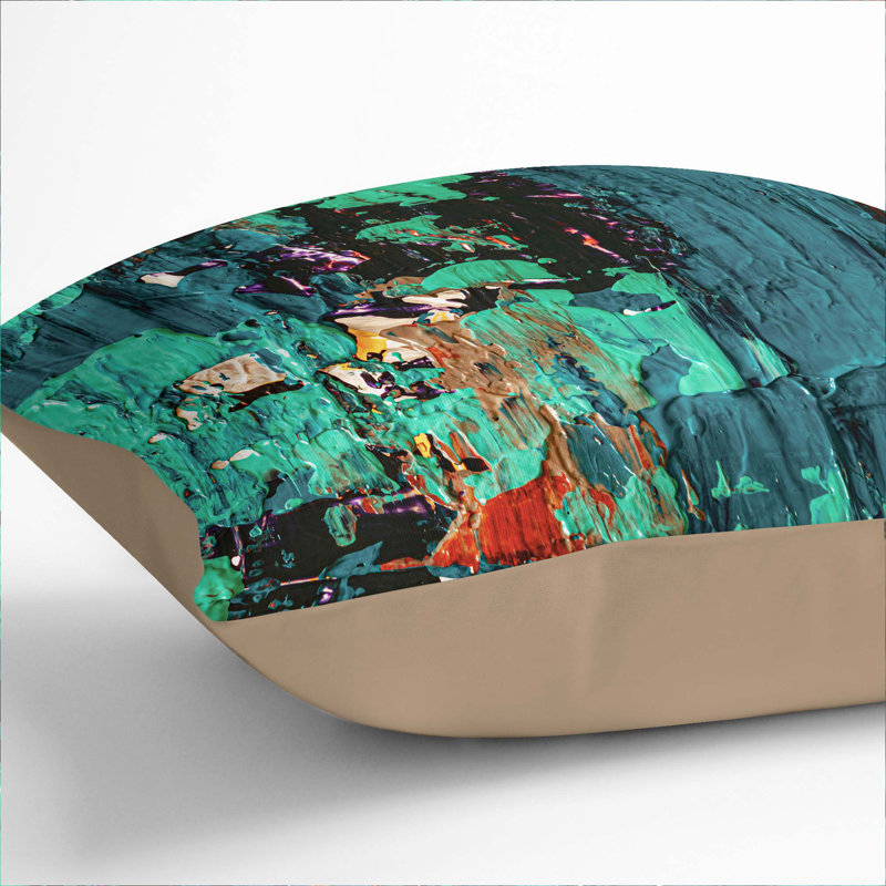 Abstract Square Throw Cushion, Stone, 40 x 40 cm