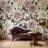 Beige Floral Pattern Wallpaper-93707526