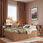 Lit de jour en bois avec tiroirs de rangement, tablettes latérales, bureau et lit gigogne-953106746-953106747