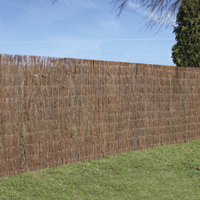 Swink Brushwood Thatch Screen Roll, 150cm H x 400cm W x 2cm D