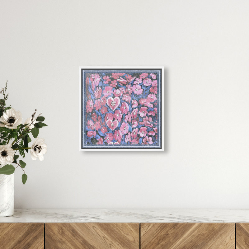 Yours Forever Print by Oliver Gal, 13"H x 13"W, White Floater Frame