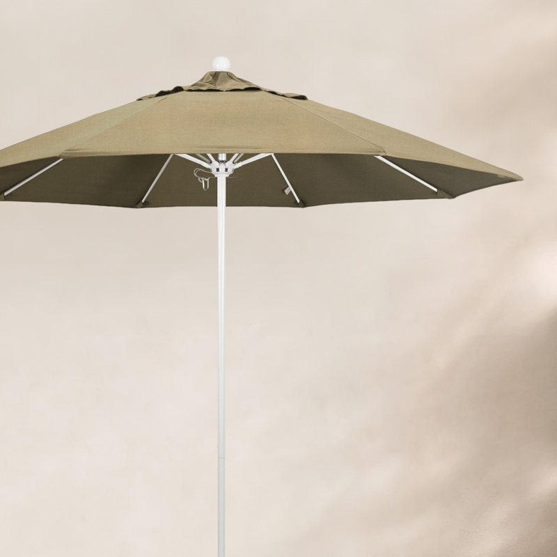 Parasol de marché 9 pi Maria, Blanc, Sunbrella® beige bruyère