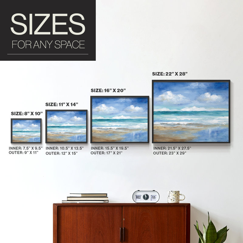 Washy Coast II -Framed Print - Restickable