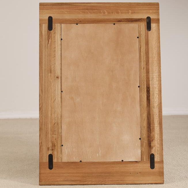 Wood Flat Wall Mirror, 60 cm H x 90 cm W