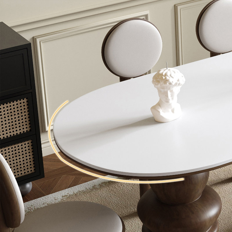 Ensemble de table de salle à manger en bois de frêne, H 29,52 po x L 62,99 po x l 31,49 po