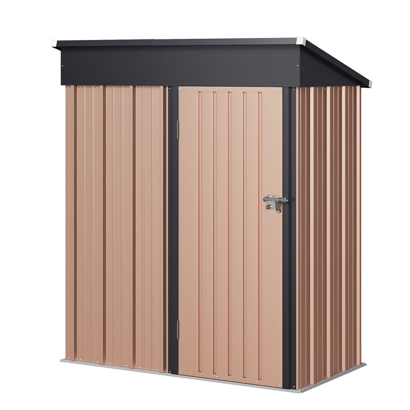 5'x 3' Outdoor Metal Storage Shed with Base