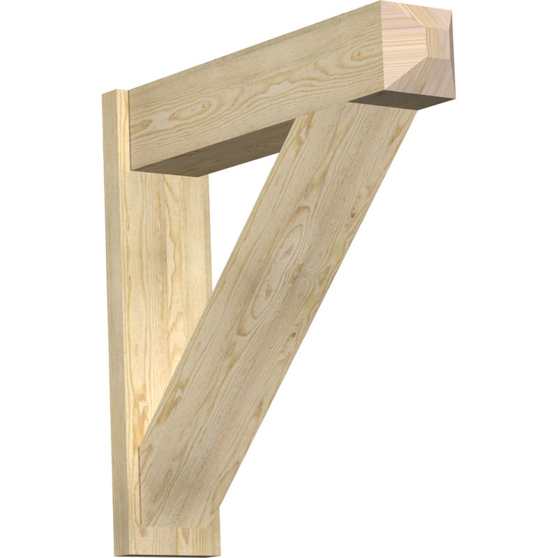 Artisan traditionnel en bois rustique, Sapin Douglas de 8 po (sciage brut), P 34 po x H 34 po