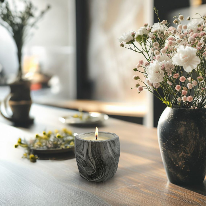 Bougie florale parfumée sans support