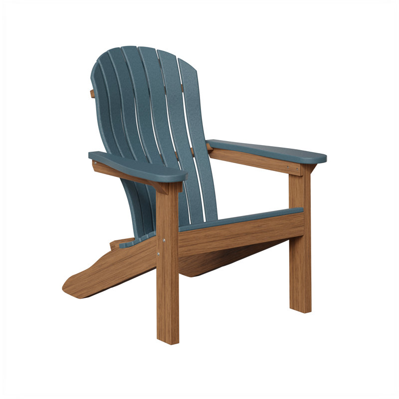 Berlin Gardens Contour Adirondack Chair, Slate with Antique Mahogany