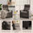 27" Wide Upholstered Manual Push Back Recliner With Side Pocket (Set Of 2)-147344426