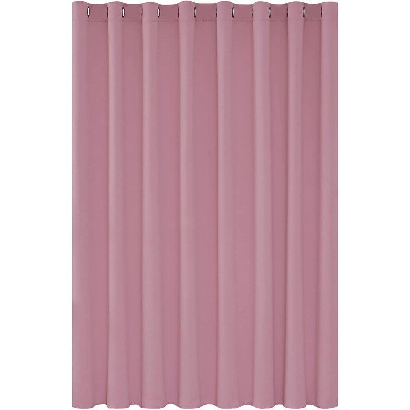 Door Curtain Single Panel, 254 W x 214 D cm, Pink