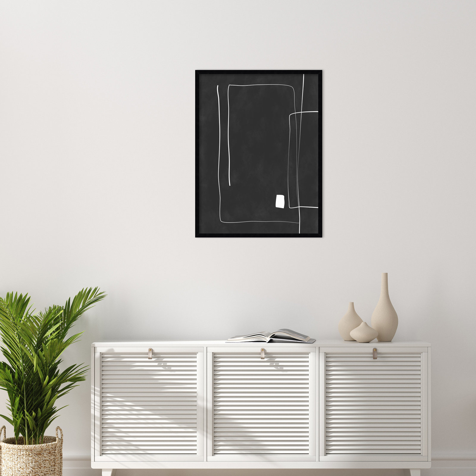 Black And White 36 by Elena Ristova, Black, 33" H x 25" W