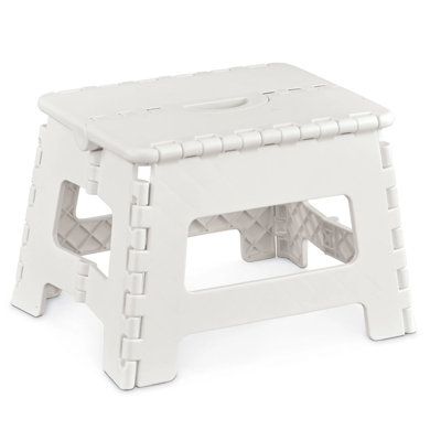 Convenient White Folding Compact Step Stool