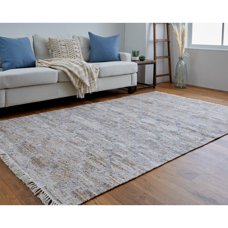 Tapis beige / gris Bunde, Rectangle 5 pi x 8 pi