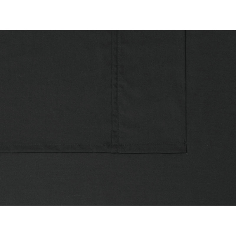 Solid Percale, King Sheet Set with 2 Pillowcases, Black