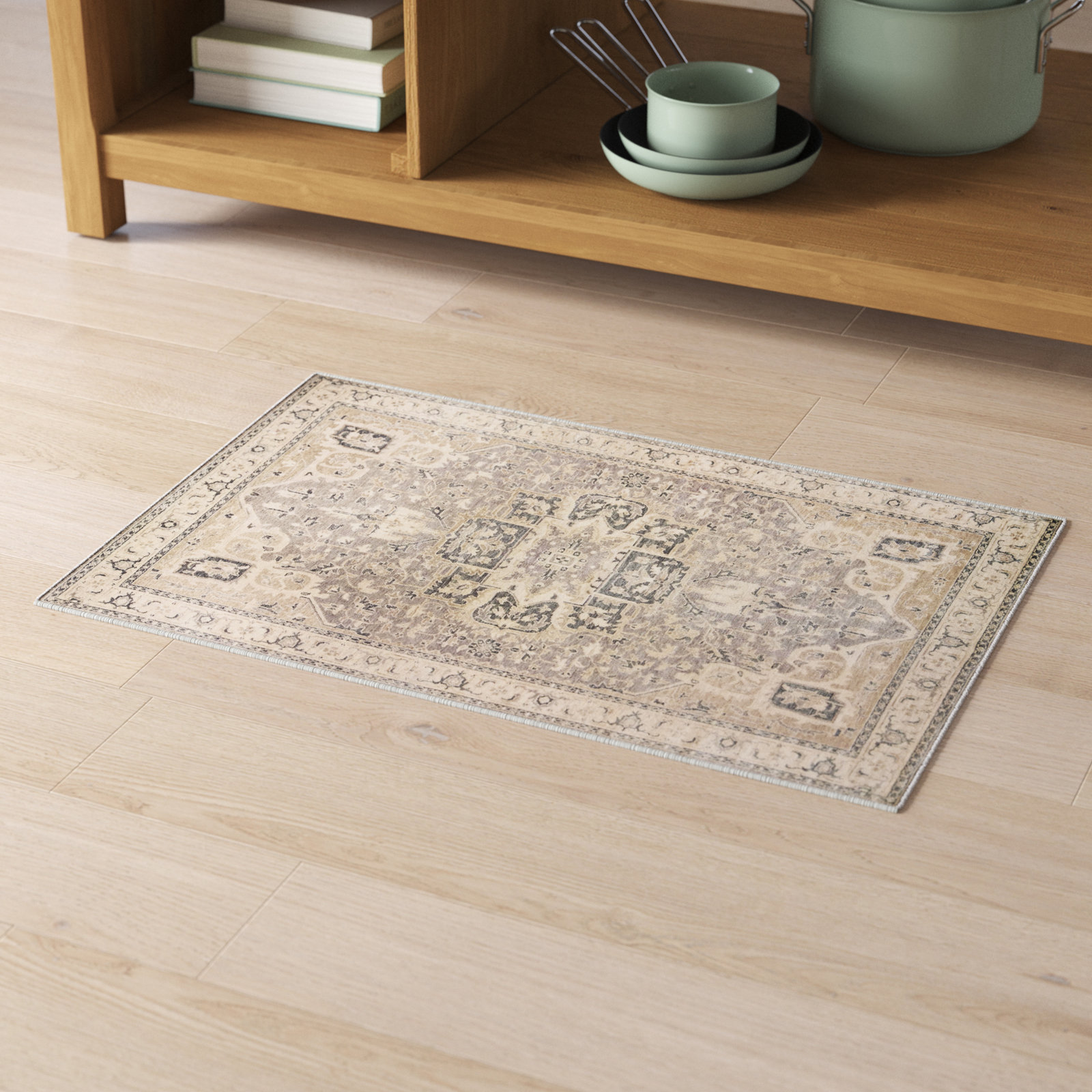 Lucy Gray Hand-Knotted Wool Oriental Rug, Rectangle 2' x 3'
