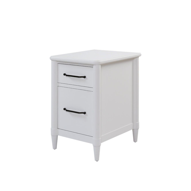 2 Drawer Filing Cabinet, White