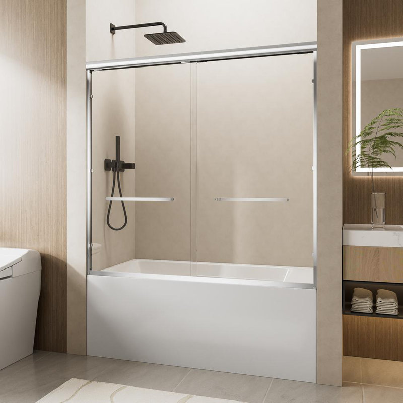 Porte de douche coulissante, Argent