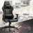 Inbox Zero Gaming Chair With Zodiac Star Sign Poker Crown Adjustable Reclining Ergonomic Swiveling PC & Racing Game Chair in Black