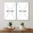 Mid Century Shape Black & Cream Geometric Paint Stroke Abstract Neutral Décor Framed Canvas 2 Pieces Print Wall Art-124834422-91068977