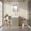 Meuble-lavabo moderne et autonome avec lavabo intégré en céramique blanche-258348414-258348415