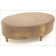 Oval Leather Ottoman